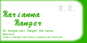 marianna manger business card